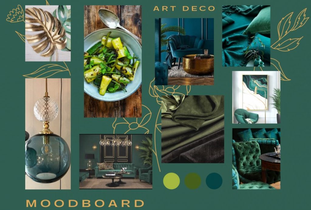 réalisation moodboard art déco