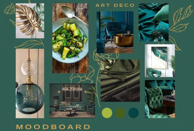 réalisation moodboard art déco